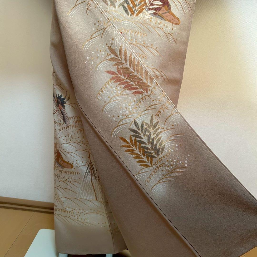モ26 未使用近い　美品　袷　正絹　友禅　訪問着　フルセット