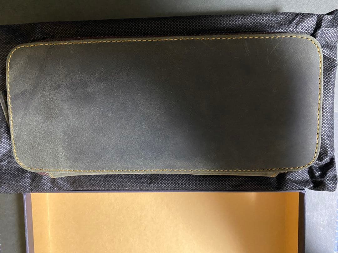 禿*照様 バハギア　廣瀬鐵筆堂　ペンケース クレイジーホース/オリーブ　7本差し