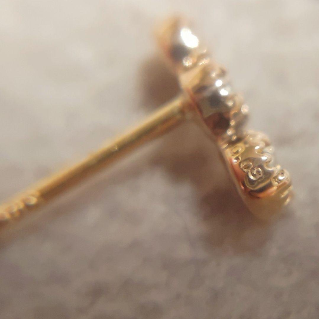 k18金ピアス　ダイヤモンド6粒合計0.16ct
