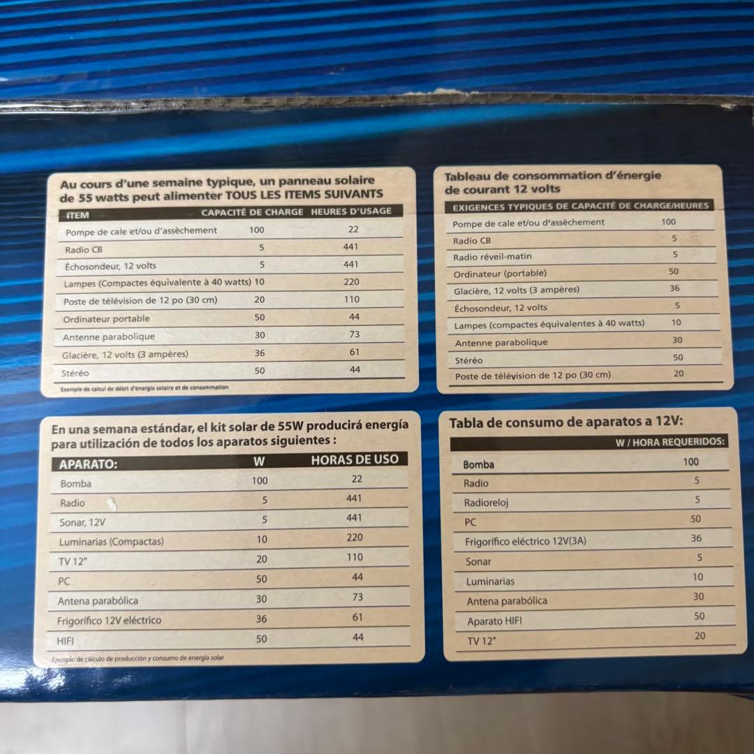 コールマン　太陽光発電ソーラーキット　PVS-55WB