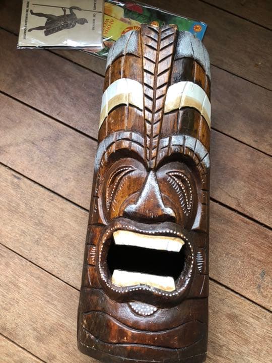 ハワイ　ハワイアン　ティキ　木彫り　オブジェ　置物　アロハ