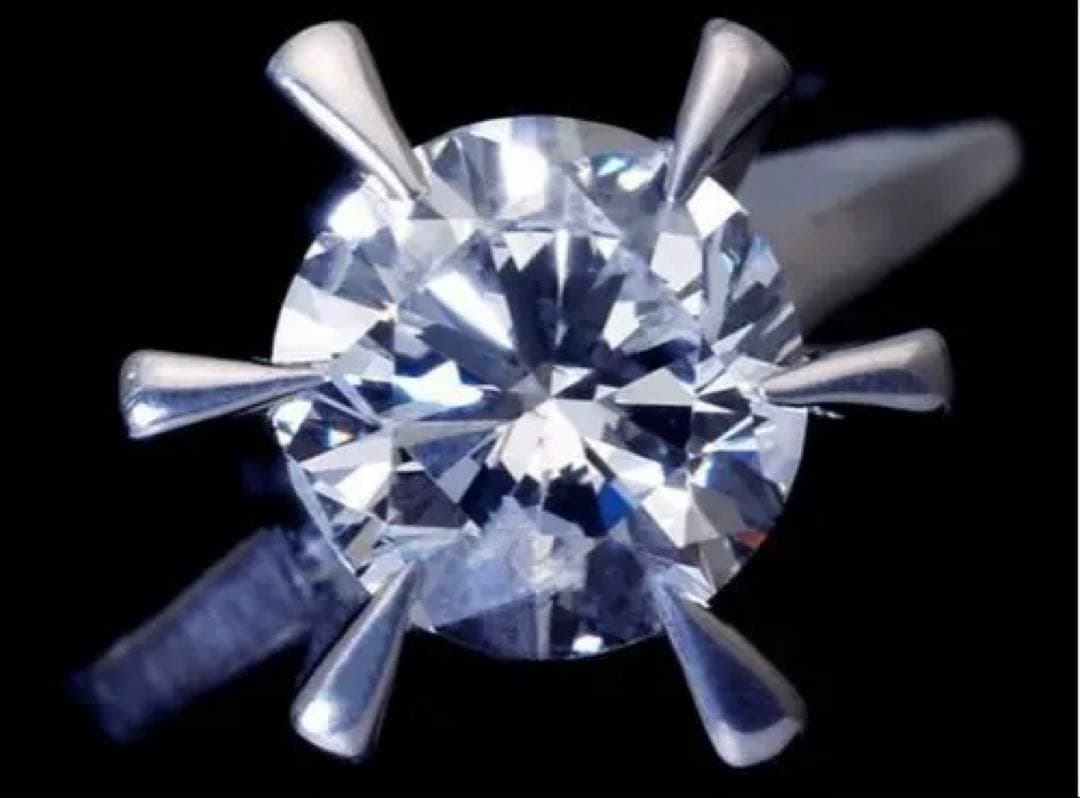 Pt900 ダイヤモンドリング 1.02ct 13.5号 6本爪 プラチナ 指輪