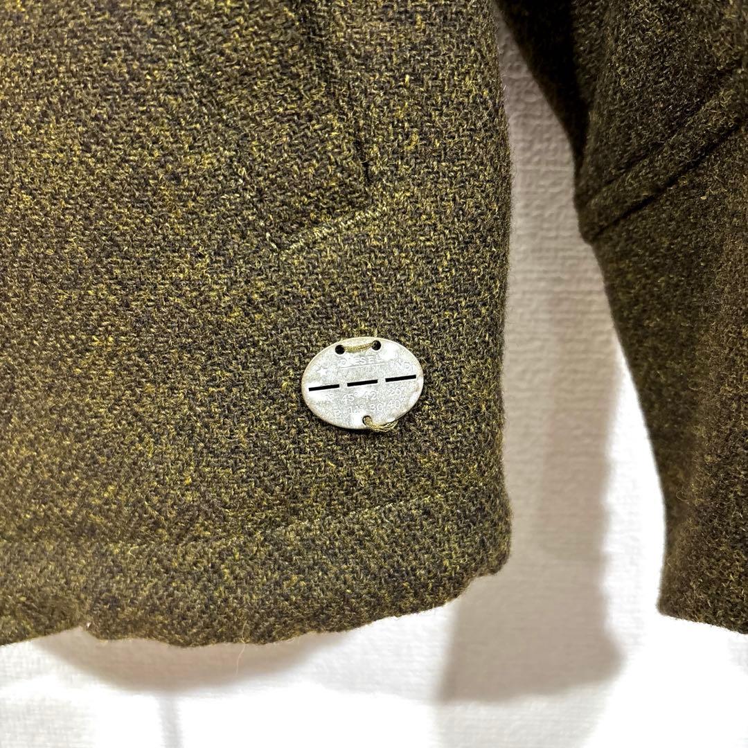 【美品】DIESEL ディーゼル 裏地アート総柄 ウールジャケット 襟レザー　M