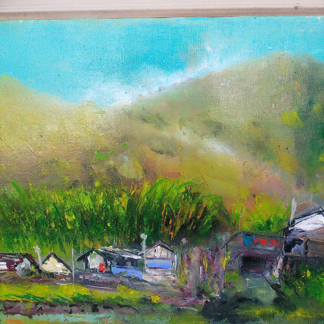 油絵、F10号、春早し、額なし