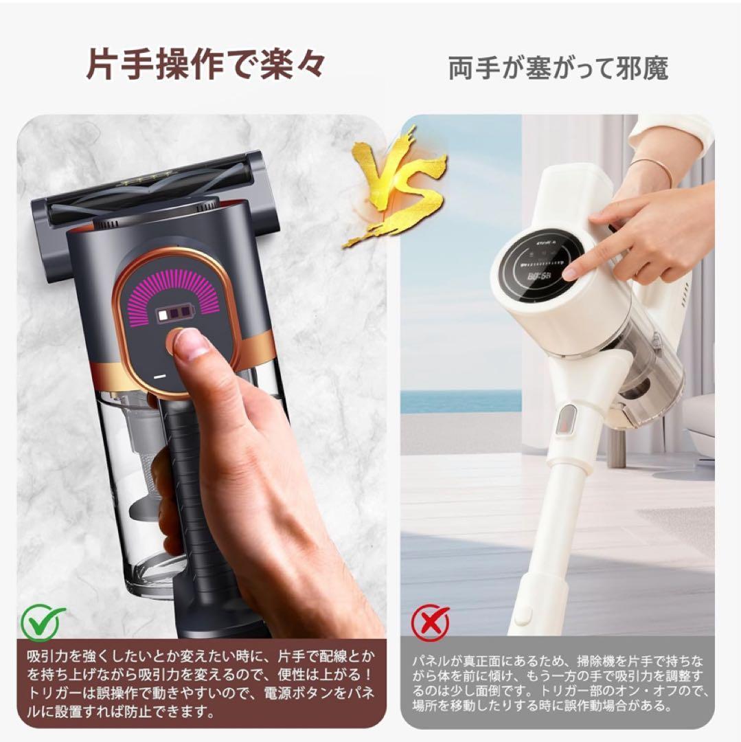 掃除機 コードレス 強力吸引 軽量 自立式 スティッククリーナー 大掃除 掃除