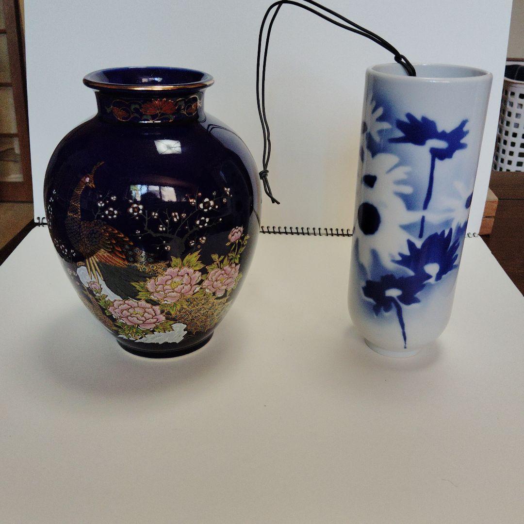 磁器壺、花入れ