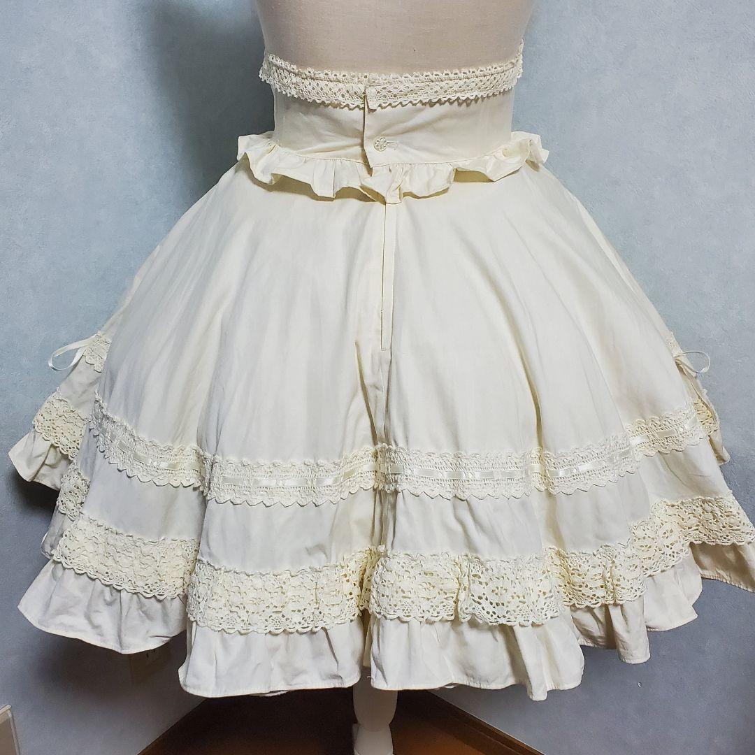 希少 BABY, コルセットスカート 生成 アイボリー