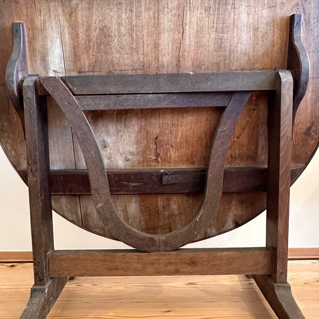 アンティーク　ワインテーブル　テイスティング　フランス　ヴィンテージ　ラウンド