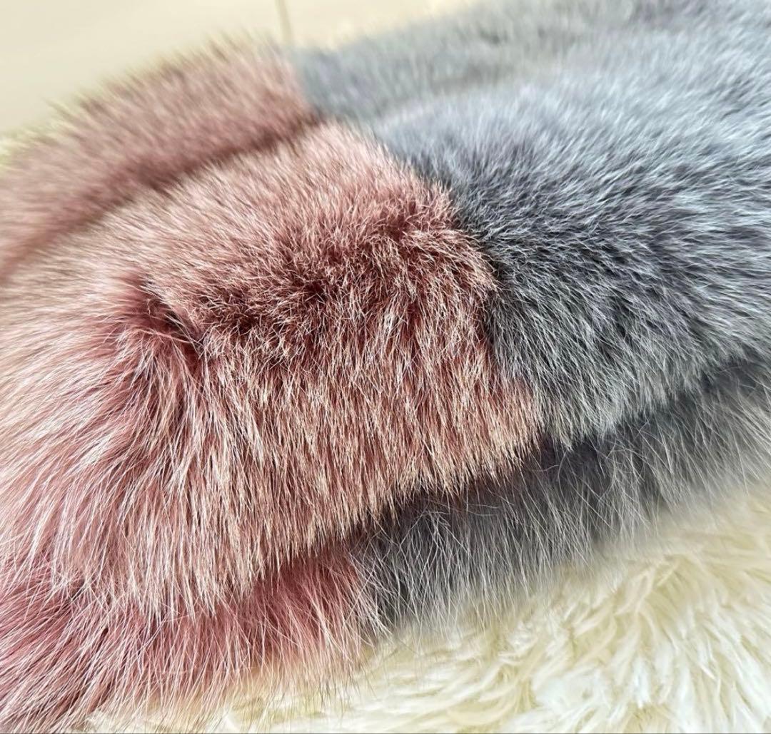 【美品】ラドロー LUDLOW ふわふわ フォックスファー マフラー ショール