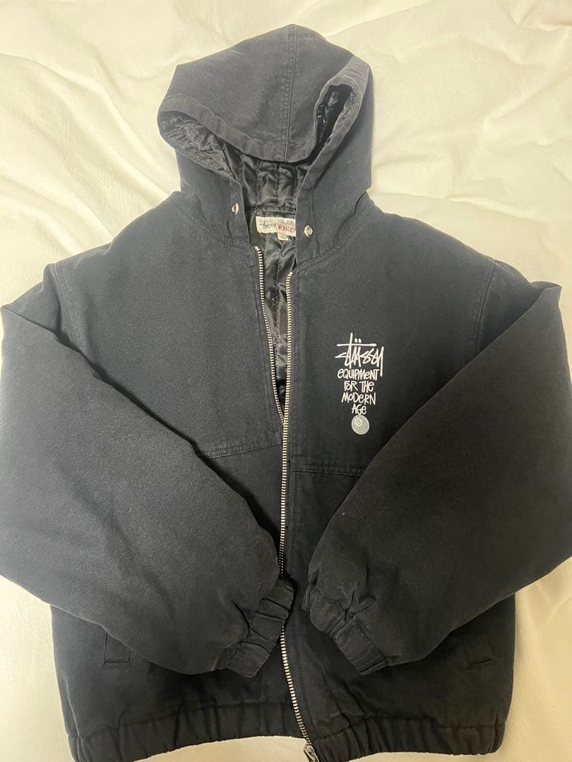 Stussy ブラック ワークジャケット