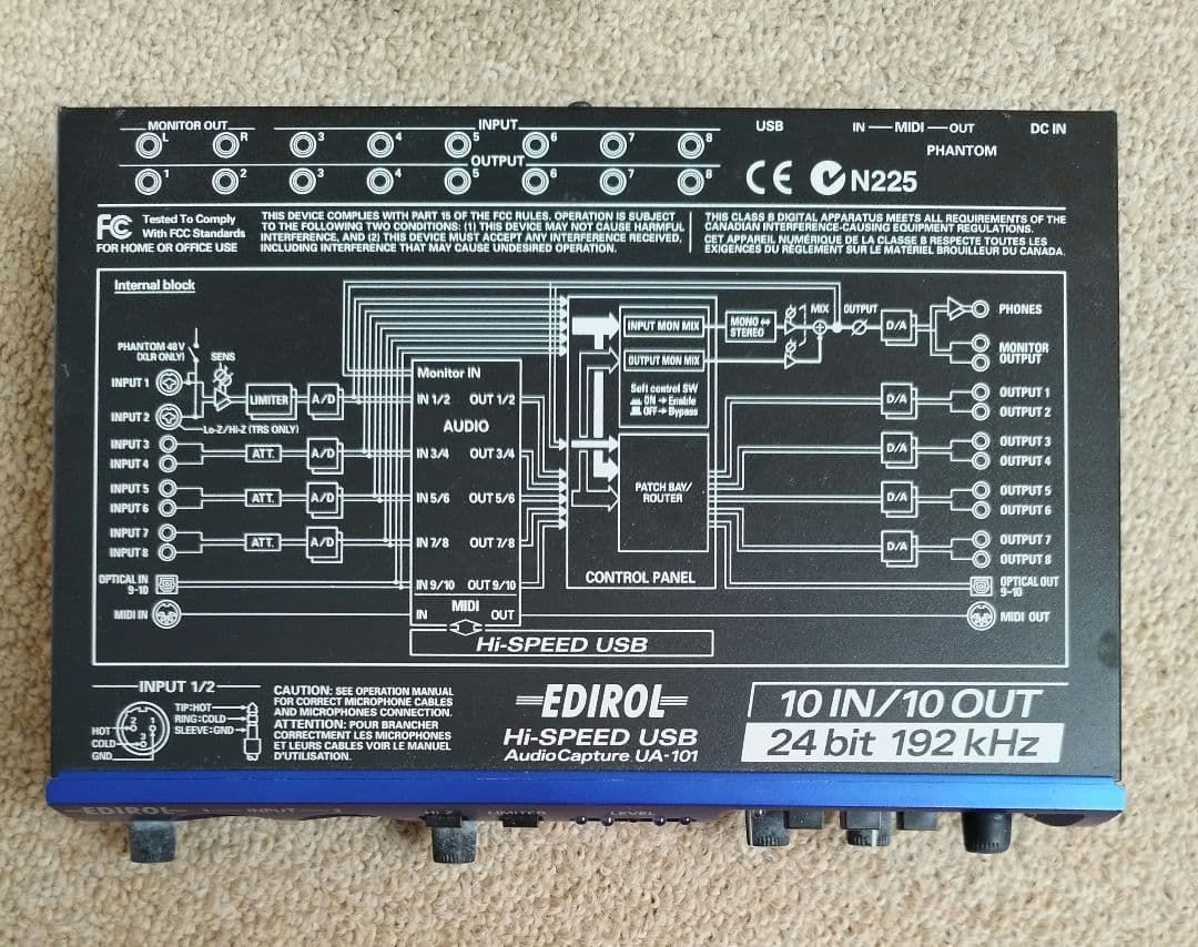 オーディオインターフェース　EDIROL UA-101