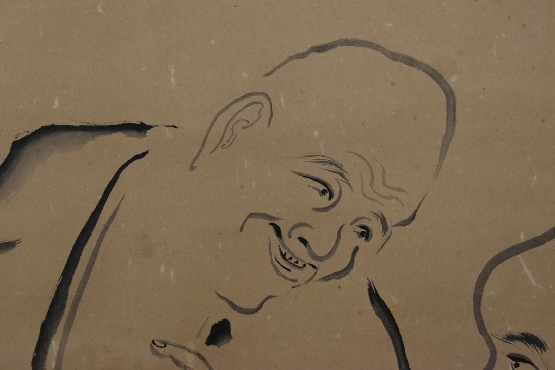 【真作】永平寺初代副貫首/丘球学/人物画賛/掛軸/名家伝来/Z-855