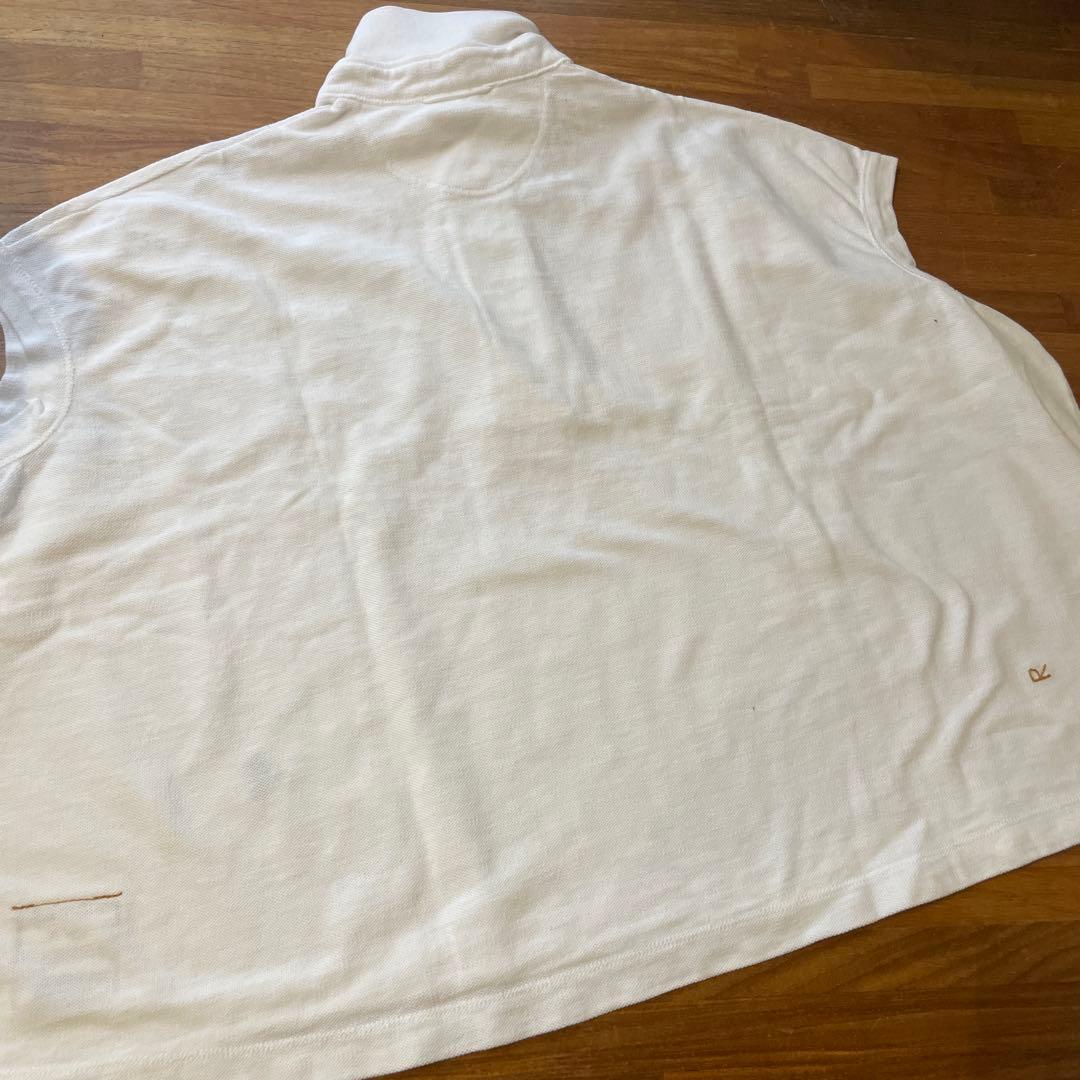 【新品・未使用】45R カノコのMキャミポロ ワイドシャツ ホワイト 刺繍