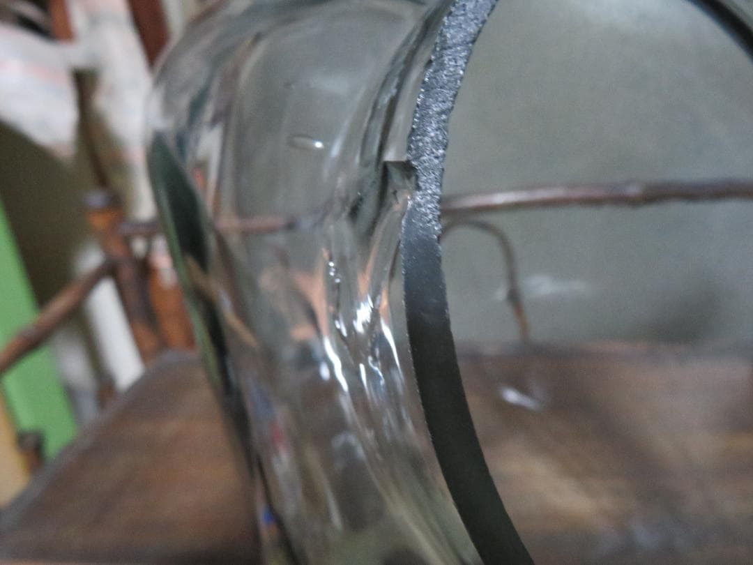 ◆393◆【昭和レトロ】蓋付ガラス 駄菓子瓶 アルミ蓋 アルミ蓋