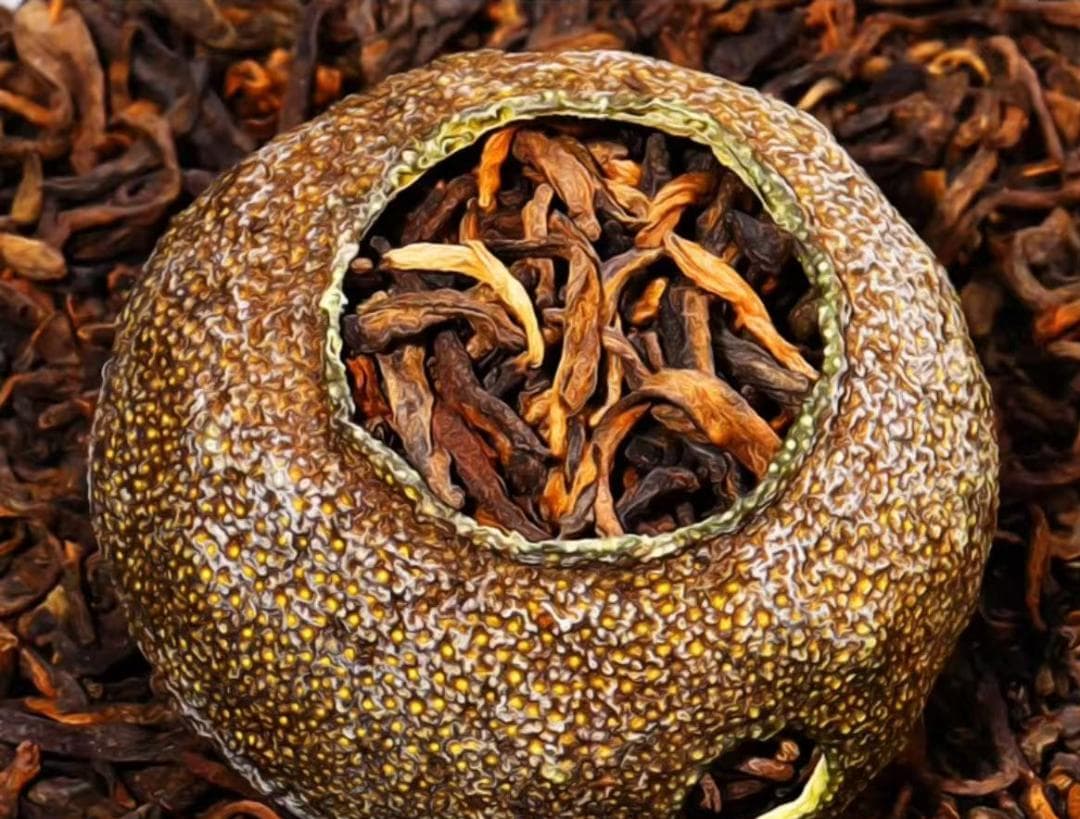 滇聘号勐海産のプーアル熟茶金芽古树茶柑