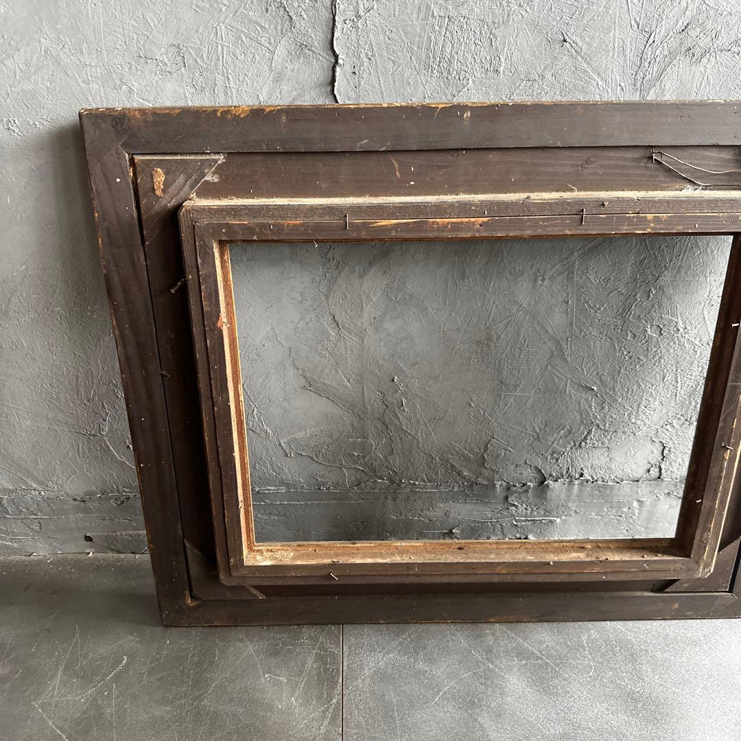 瞬間大幅お値下げ❣️希少品❣️アンティーク　木製額縁　ディスプレイに！