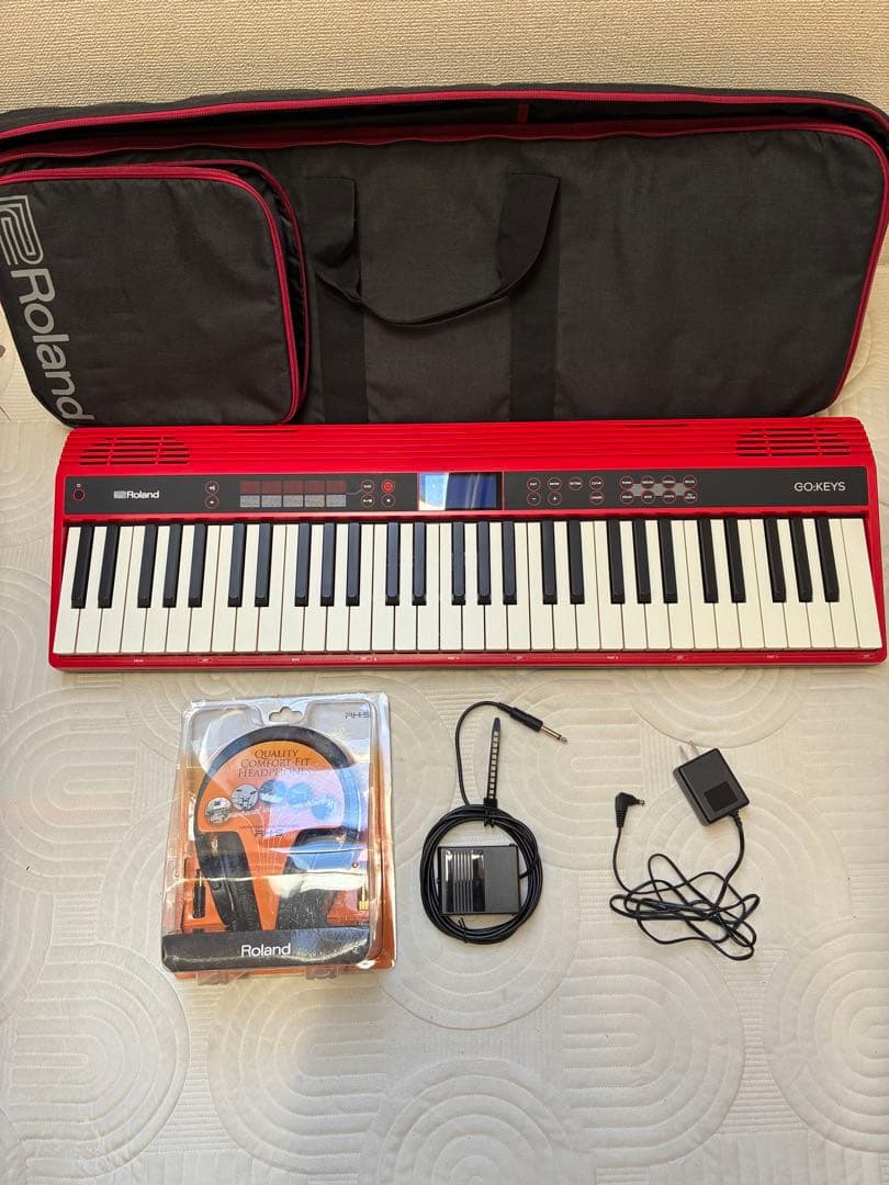 【状態○】Roland 電子ピアノ GO:KEYS 61鍵 レッド