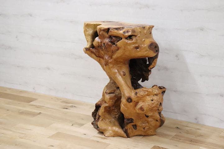 gmck586 ○ 変木 花台 飾り台 衝立 オブジェ 無垢材 天然木 自然木