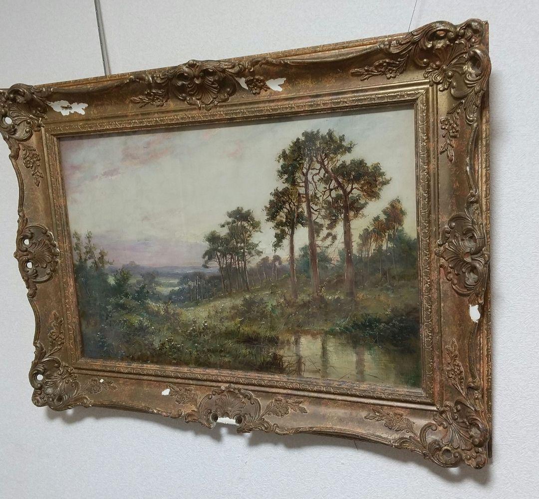 1月17日まで限定値下げ L.Richard「サレーの風景」油彩12号