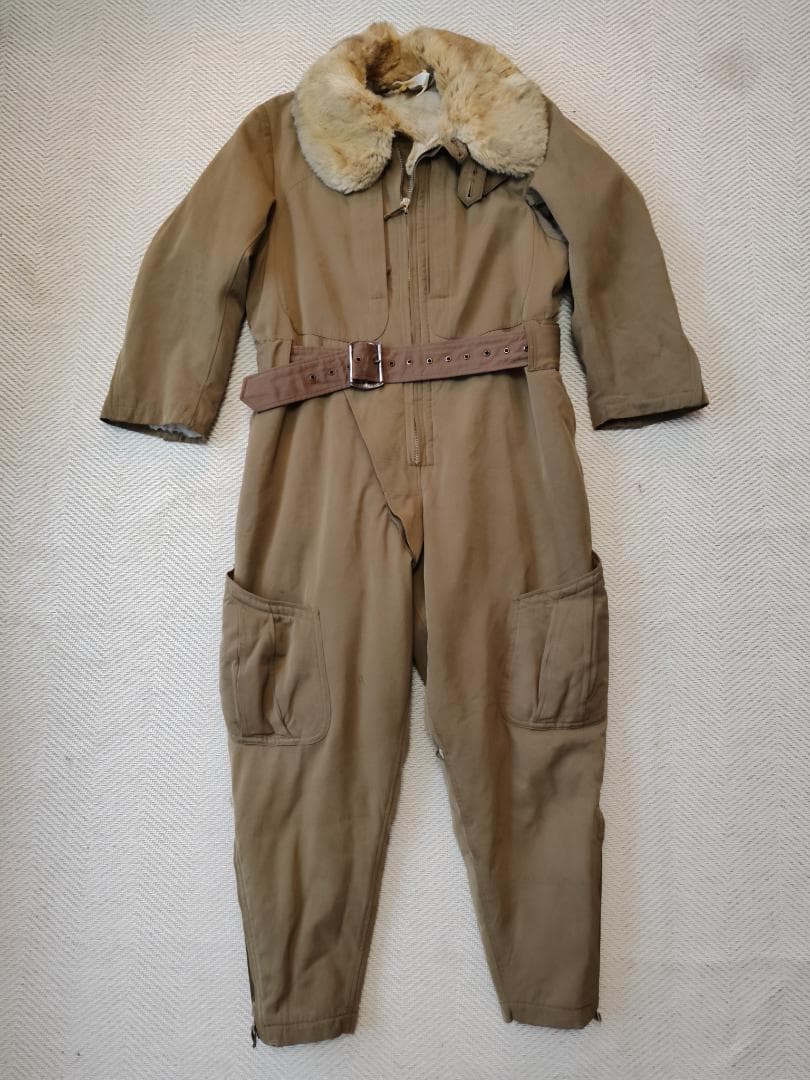 【当時物】旧日本軍 陸軍航空隊 パイロット つなぎ 四號 昭和16年製 大支検定