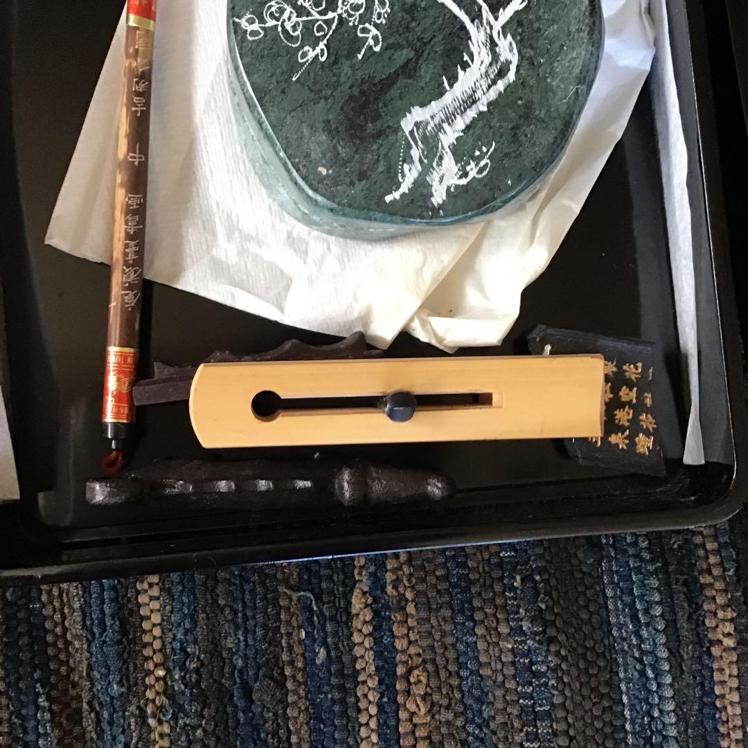 金蒔絵　硯箱　箱入り　峰月作　未使用品