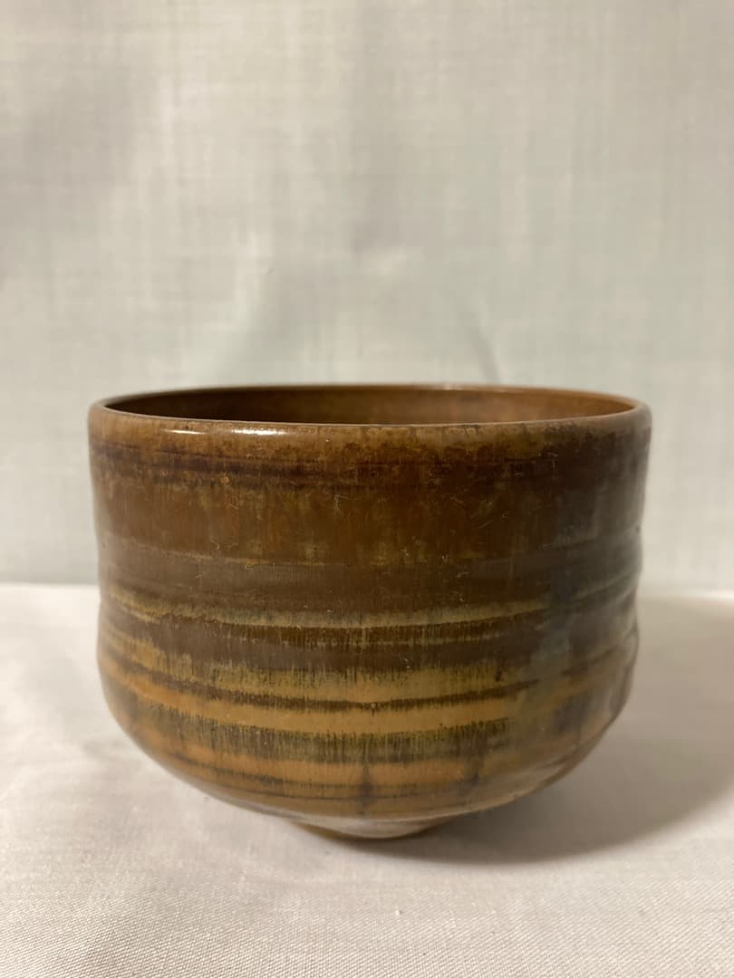 実家整理 茶道具 鉄釉 志野焼 茶碗 在銘