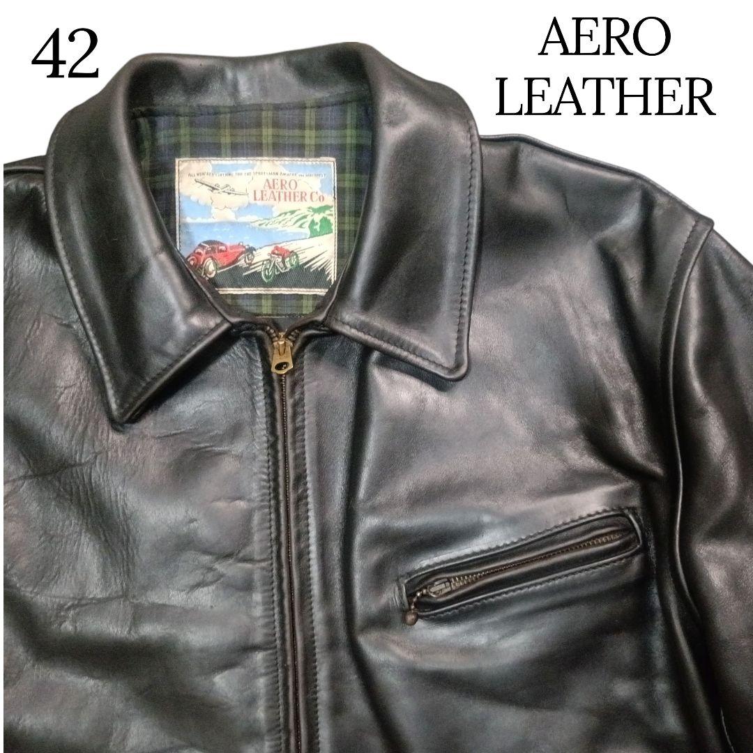 ✨AERO LEATHER 茶芯 ホースハイド カフェレーサーシングルライダース