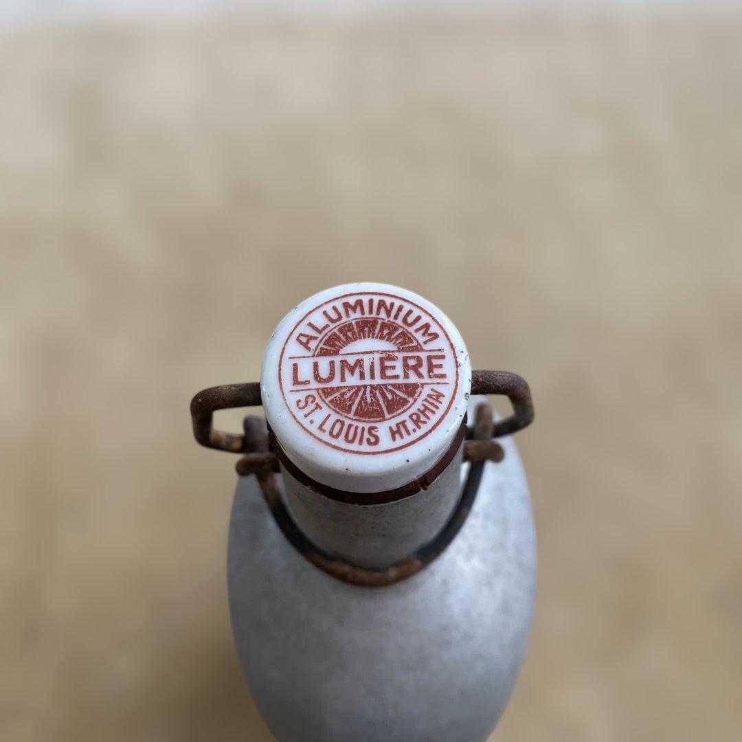 フランス　アンティーク　水筒　ヴィンテージ金属ボトル