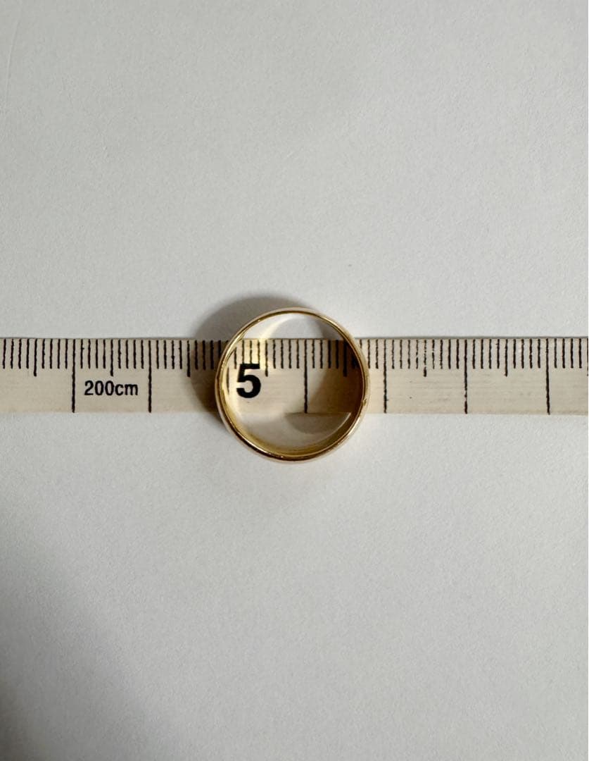 K18 甲丸リング 11号 ゴールド 指輪 メンズ／レディース