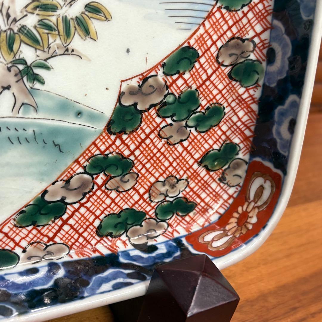 江戸時代　古伊万里　鍋島　赤絵　皿