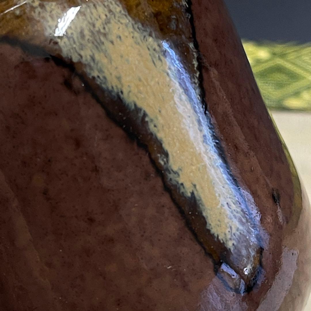 膳所焼 陽炎園 玉柏手 茶入 茶道具 骨董品 301