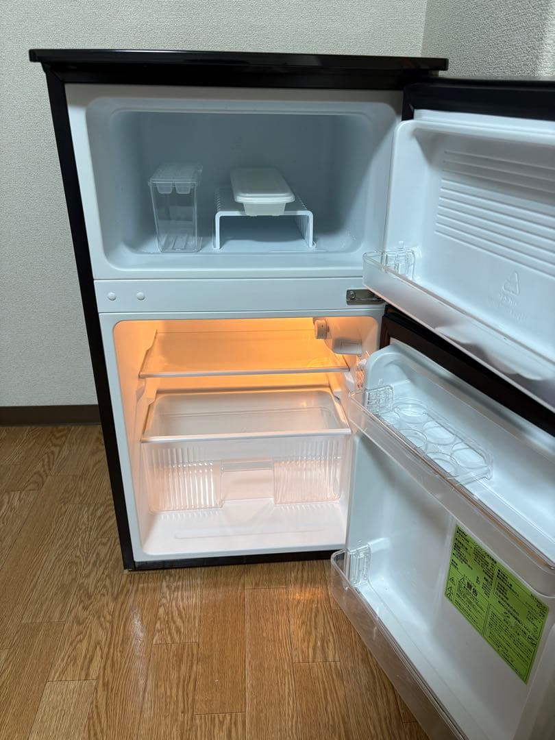 【えーぱんだ】COMFEE' 冷蔵庫 90L 2ドア 黒