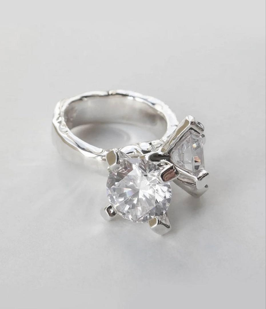 【美品】e.m. ジルコニアリング1号/シルバー925