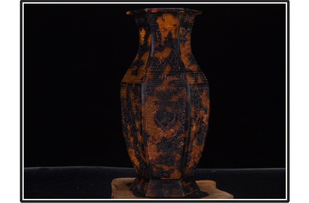 民間仕入れ品　中国清時代の鼈甲瓶 貴重品　激安骨董品 DE1438B18-4