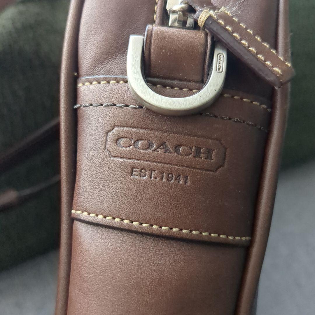 n*a様 コーチ ブラウンレザー ビジネスバッグ