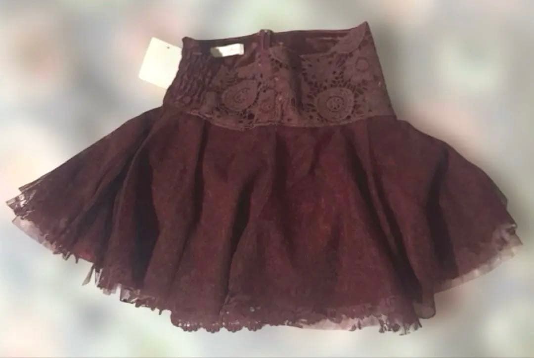 リズリサ　スカパン チュール＆レース＆フリル　ティアード　未使用タグ付き