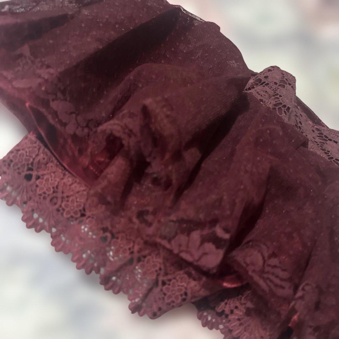 リズリサ　スカパン チュール＆レース＆フリル　ティアード　未使用タグ付き