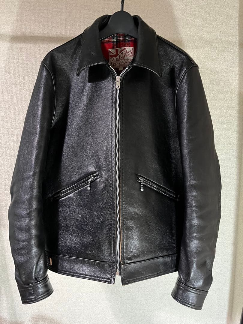 アディクトクローズ ライダース ジャケット AD-00 HORSE 茶芯　40