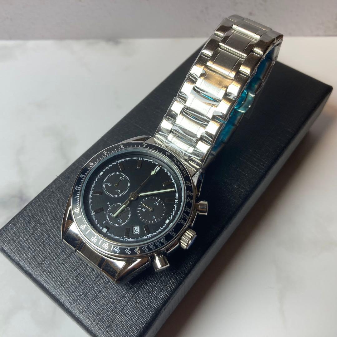新春値下げ1000円引★ノーロゴ クロノグラフ カスタムウォッチ オマージュ