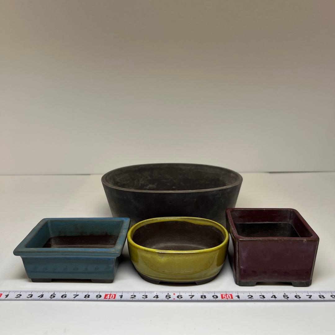 中国美術　在銘植木鉢　幅約7.5~18㎝　東Y7-1104⑤タトヒサ