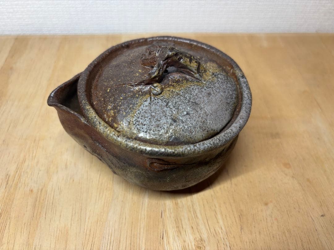 ㊺備前焼 宝瓶 登り窯 梅 うめ ウメ 手びねり 急須