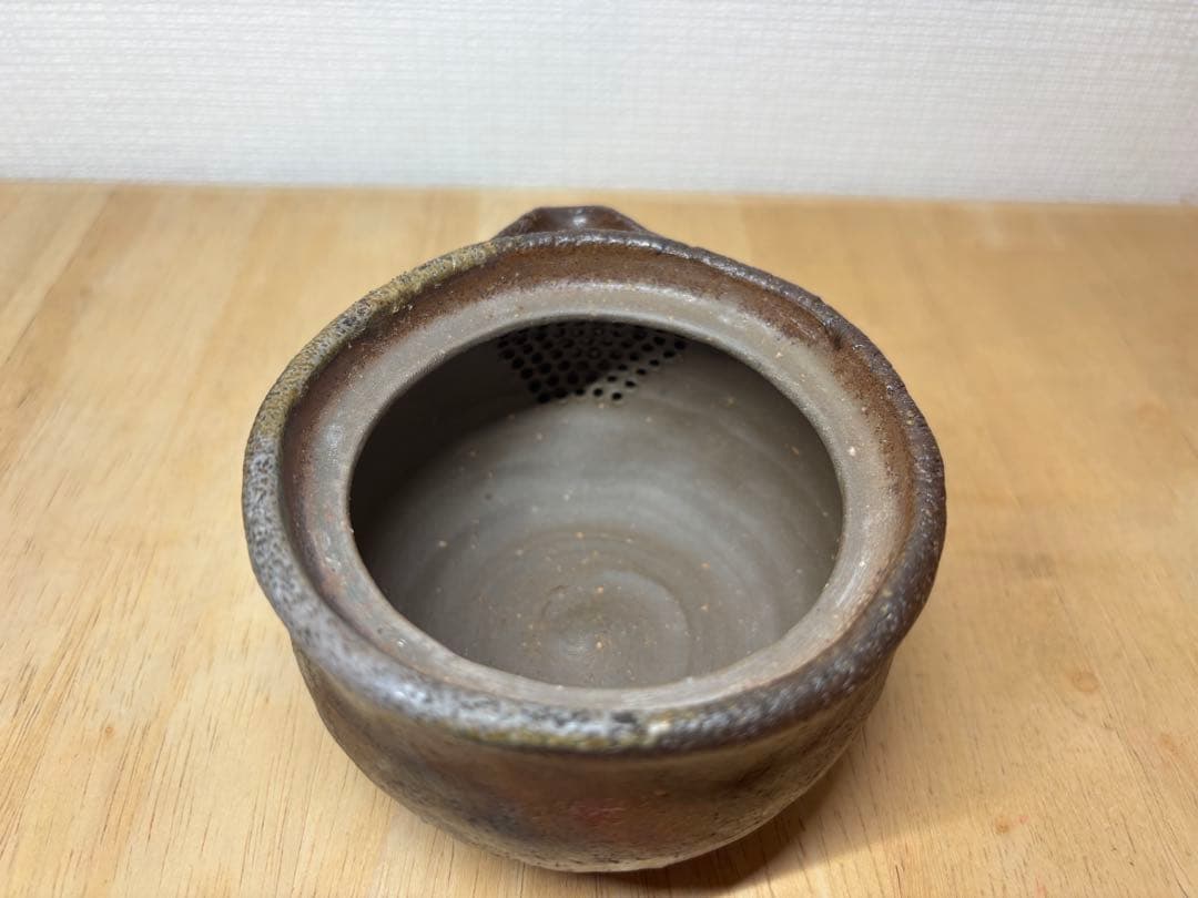 ㊺備前焼 宝瓶 登り窯 梅 うめ ウメ 手びねり 急須