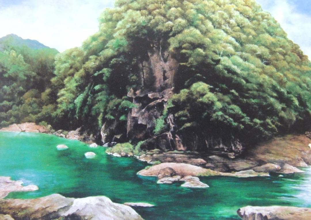 辰将成、【遠い日（孤影）】、希少な画集画、新品高級額・額装付