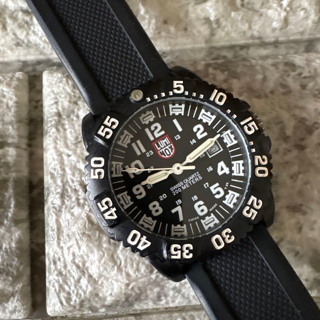 ルミノックス3051 カラーマーク　ホワイト文字盤　【正常動作品】