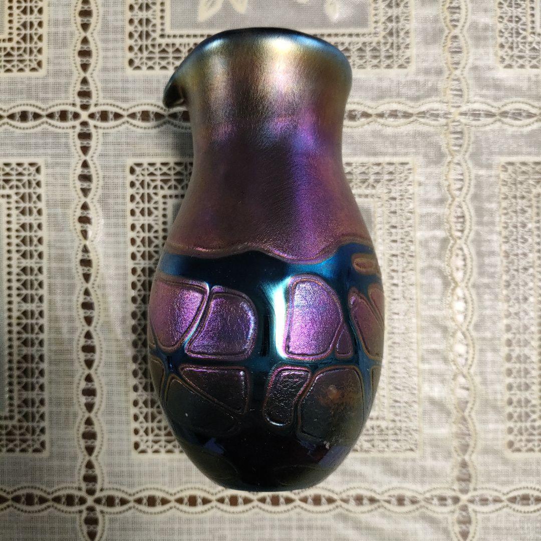 \"未使用\" フェニキアン・グラス ラスター彩『 花瓶』地中海マルタ1993年製