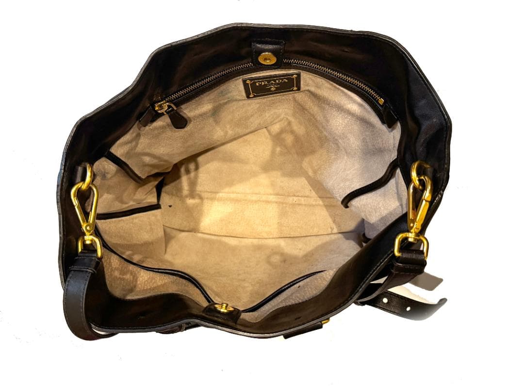 お値下げ☆美品☆PRADA ☆プラダ ブラック 2WAYトートバッグBN1713