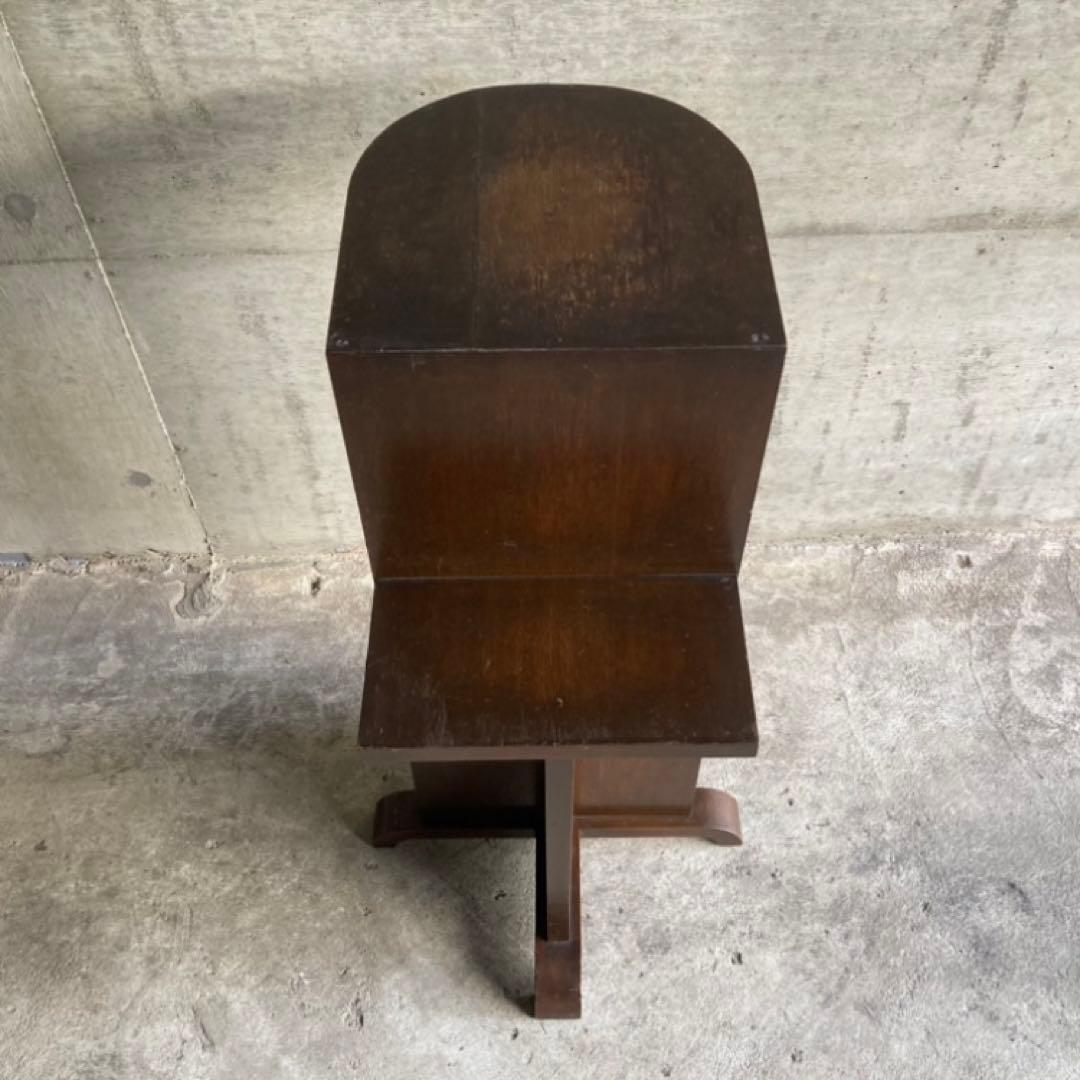 古い味のある飾り台 サイドテーブル 棚 シェルフ ラック スタンド 木製 レトロ