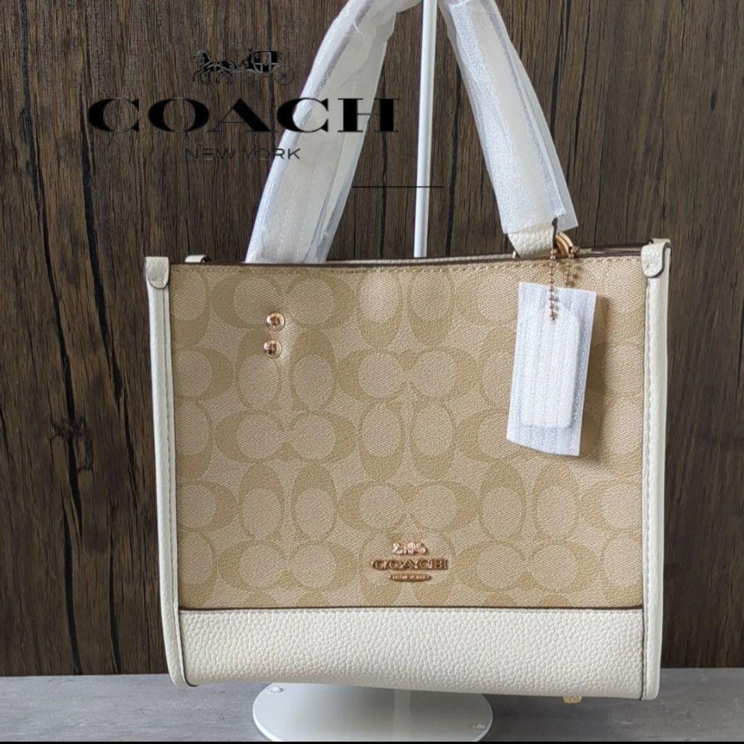 【新品】COACH　デンプシートート　シグネチャーキャンバス