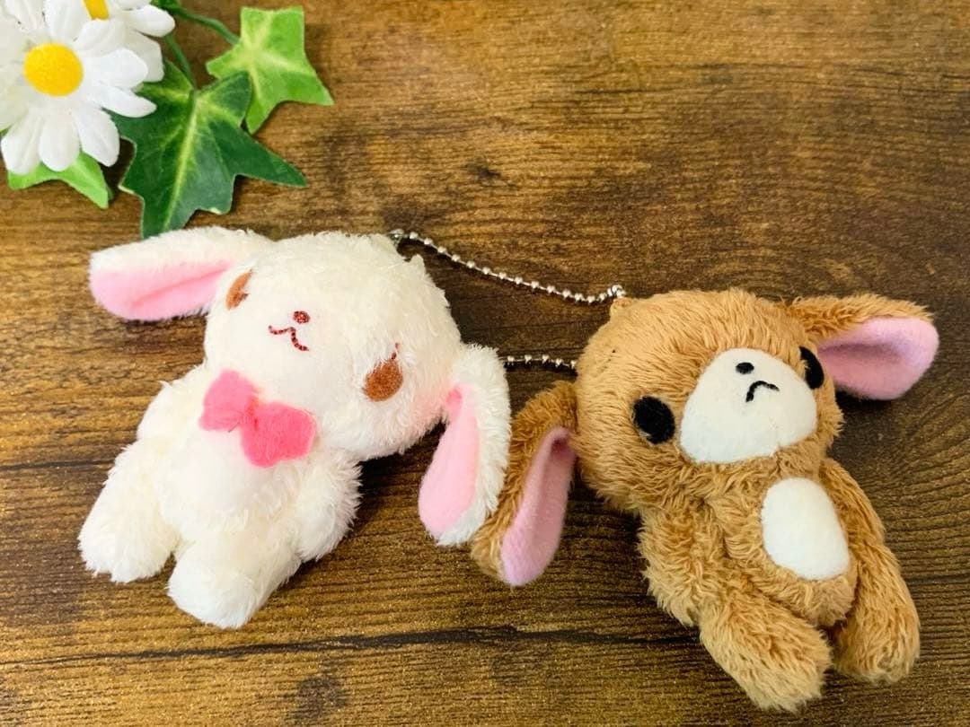 ★希少レア★ シュガーバニーズ　ペアマスコット　ぬいぐるみ　ボールチェーン　初期