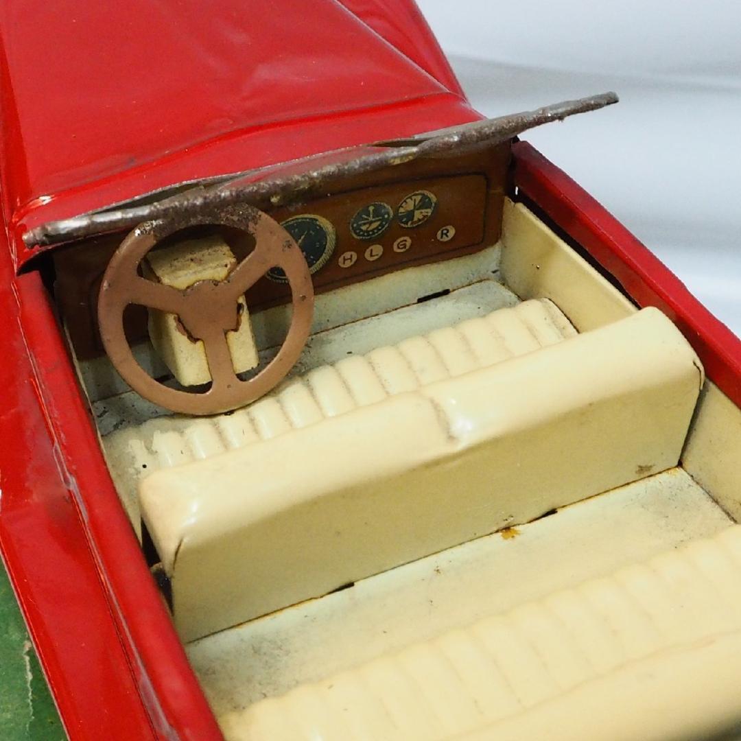 SSS【オールドタイマー コンバーチブル赤】ブリキ tin toy car 箱付